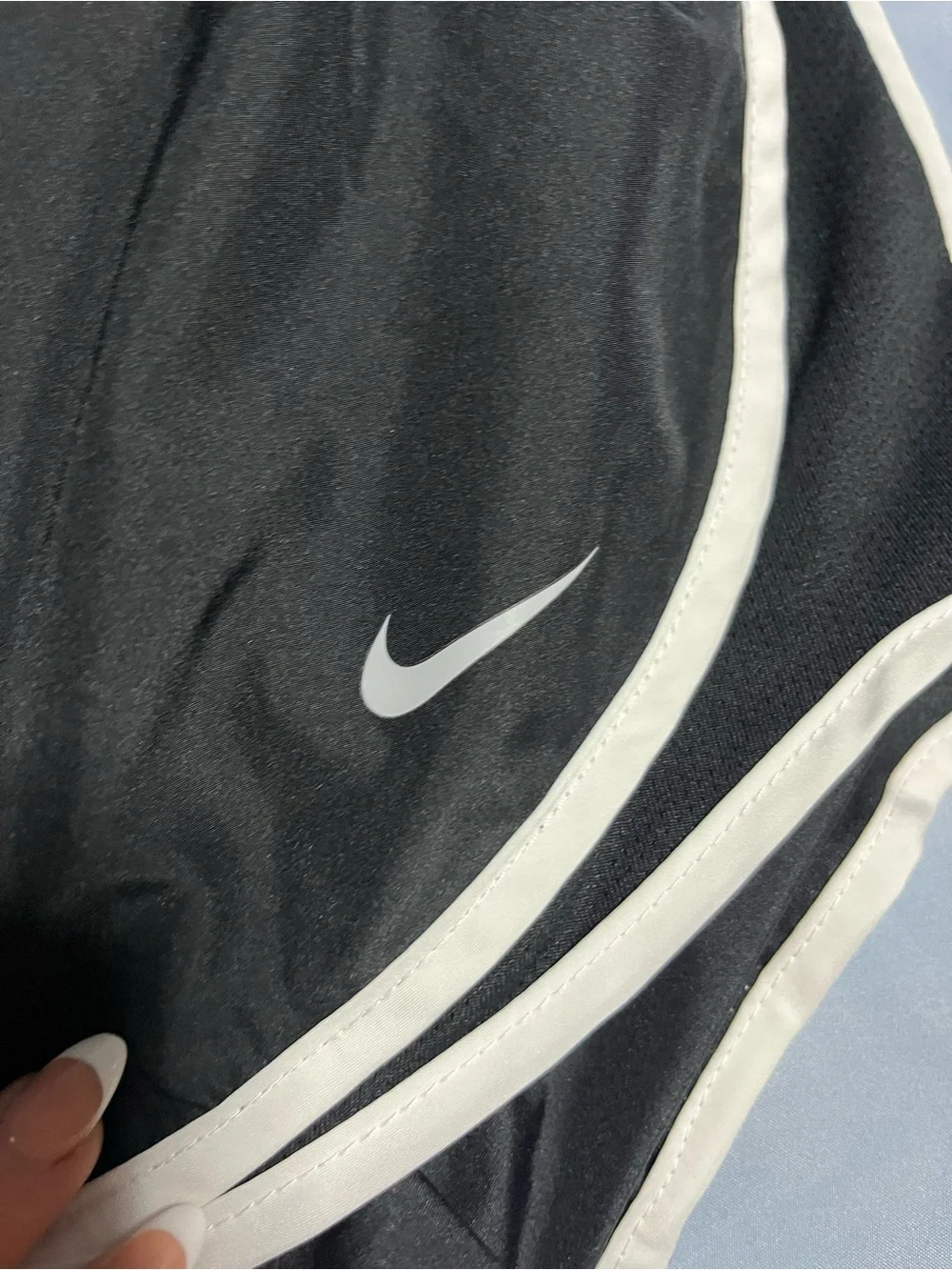 Nike Dri-FIT Tempo Women's Running Shorts Black White Lined XS